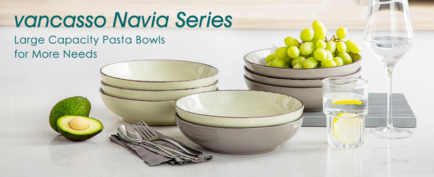 Набір супових тарілок Vancasso HARUKA Navia-gray, 4 шт, 1000 мл, кераміка