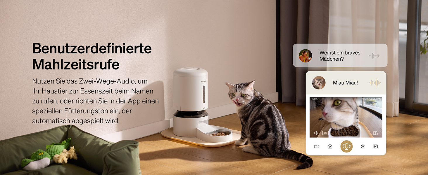 Автоматичний годівниця для котів та собак PETLIBRO 5L з відеоспостереженням 1080P, WiFi, нічним баченням, датчиком низького рівня корму та сигналізацією, 1-10 прийомів