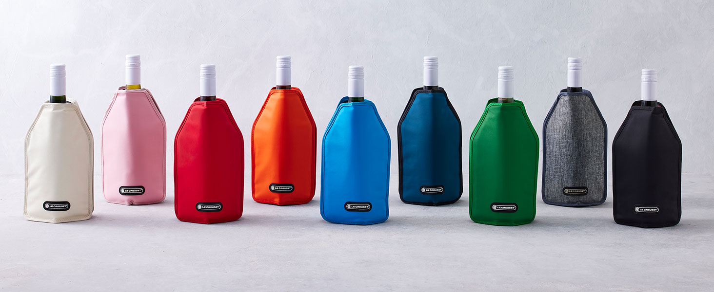 Le Creuset Охолоджувач для вина та шампанського, чорний, водовідштовхуючий, 22 x 15.5 x 2.1 см, WA-126