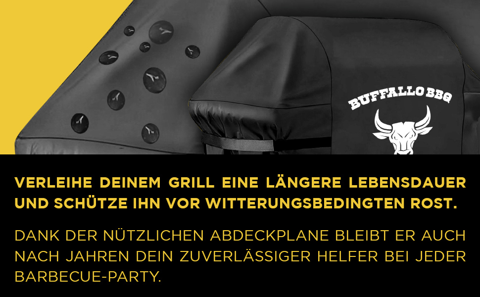 Чохол для гриля Buffalo BBQ, водонепроникний, вітростійкий, преміум оксфорд, універсальний для газових і круглих грилів