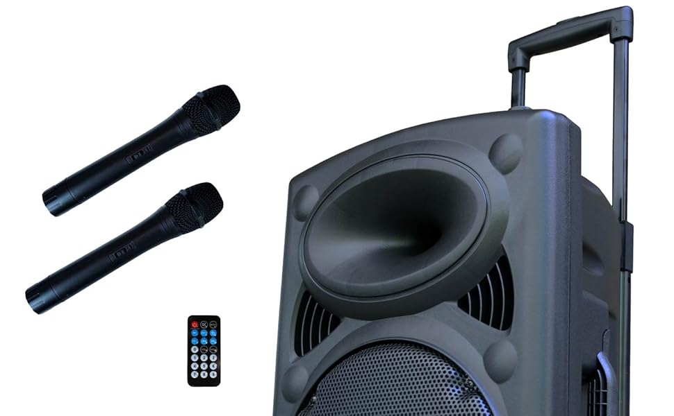 E-Lektron EL30-M MK-III: Портативна акустична система 700W з Bluetooth, MP3, USB, SD, 2 мікрофона та пультом - Soundsystem