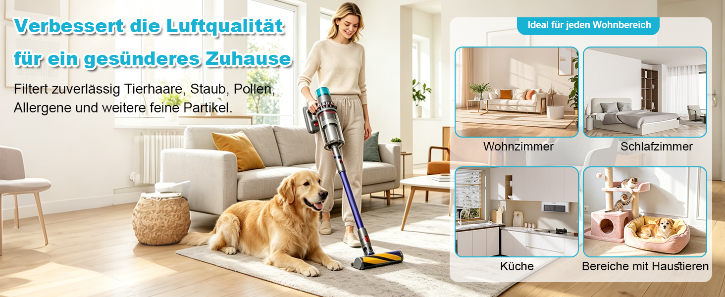 Набір фільтрів для пилососа Dyson V12 Detect Slim QUPERR, 3 шт. (заміна 971517-01)