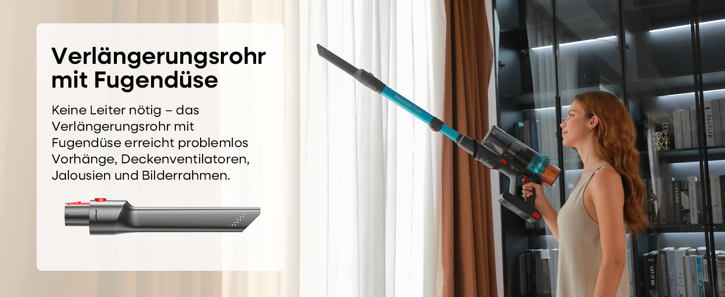 Акумуляторний пилосос ElecKeys K10: 50000Pa, 600W, 70хв, LED дисплей, 1.8L, антинамотування, для тварин, килимів, твердих поверхонь, авто, блакитний