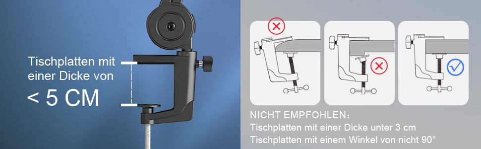 Кріплення для мікрофона FIFINE, регульований штатив, адаптер 3/8' - 5/8', кліпса для мікрофона, 3 кабельних стяжки, білий (чорний)