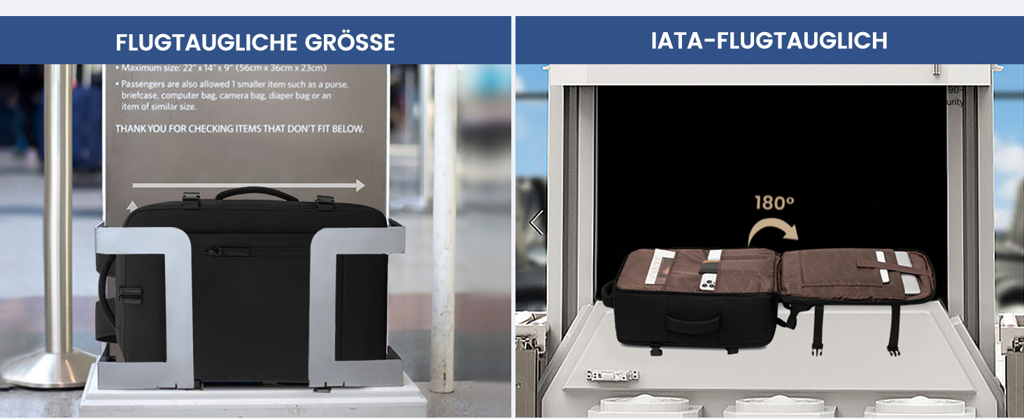 LOVEVOOK Рюкзак-валіза для ручної поклажі, 40L, для ноутбука 17,3