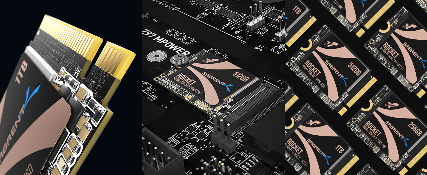 SSD Sabrent 2230 1TB NVMe Gen 4 - високошвидкісний внутрішній SSD для ПК, Steam Deck, Surface Pro