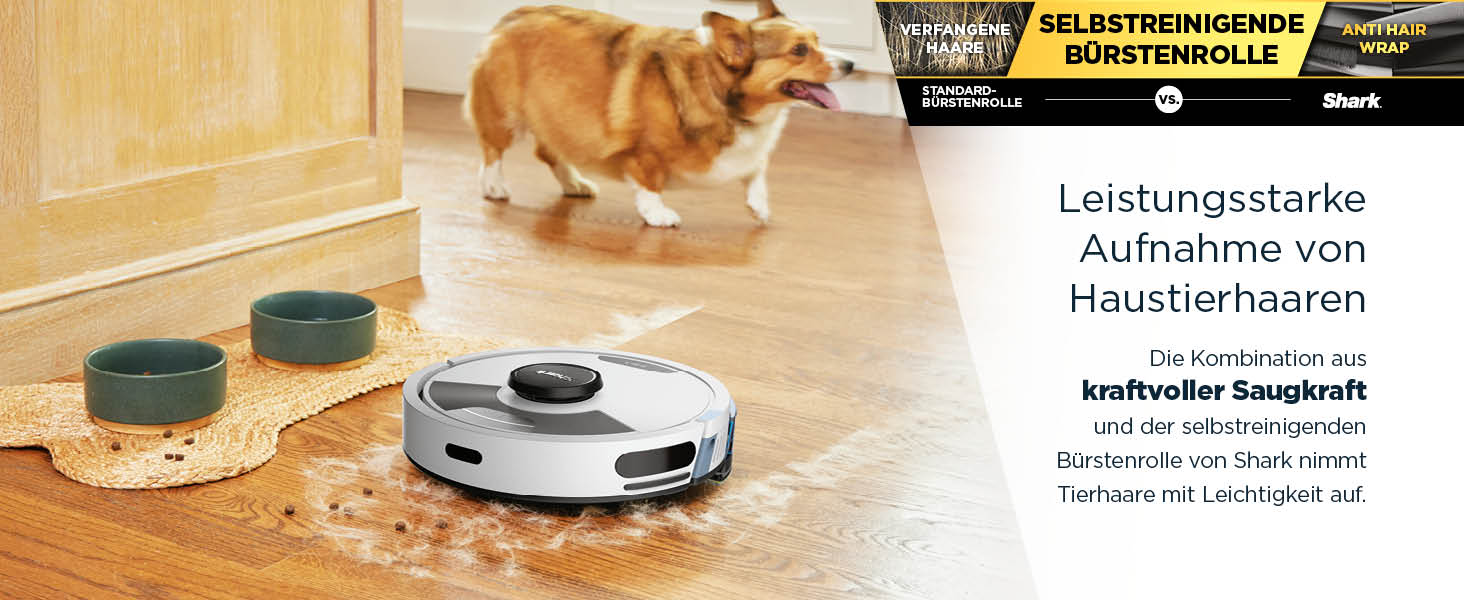 Робот-пилосос Shark Matrix Plus 2-в-1 з функцією миття та станцією самоочищення, самостійно очищається, для шерсті тварин, килима та твердих підлог, 14,5 см (стандартний, білий)