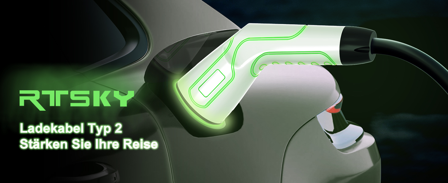 Кабель для зарядки електромобіля Type 2 (22kW, 32A, 5M) з варіатором напруги 3-фазний, з сумкою, для Tesla, e-Golf, ID.3, i3 (TÜV/CE/IP65)