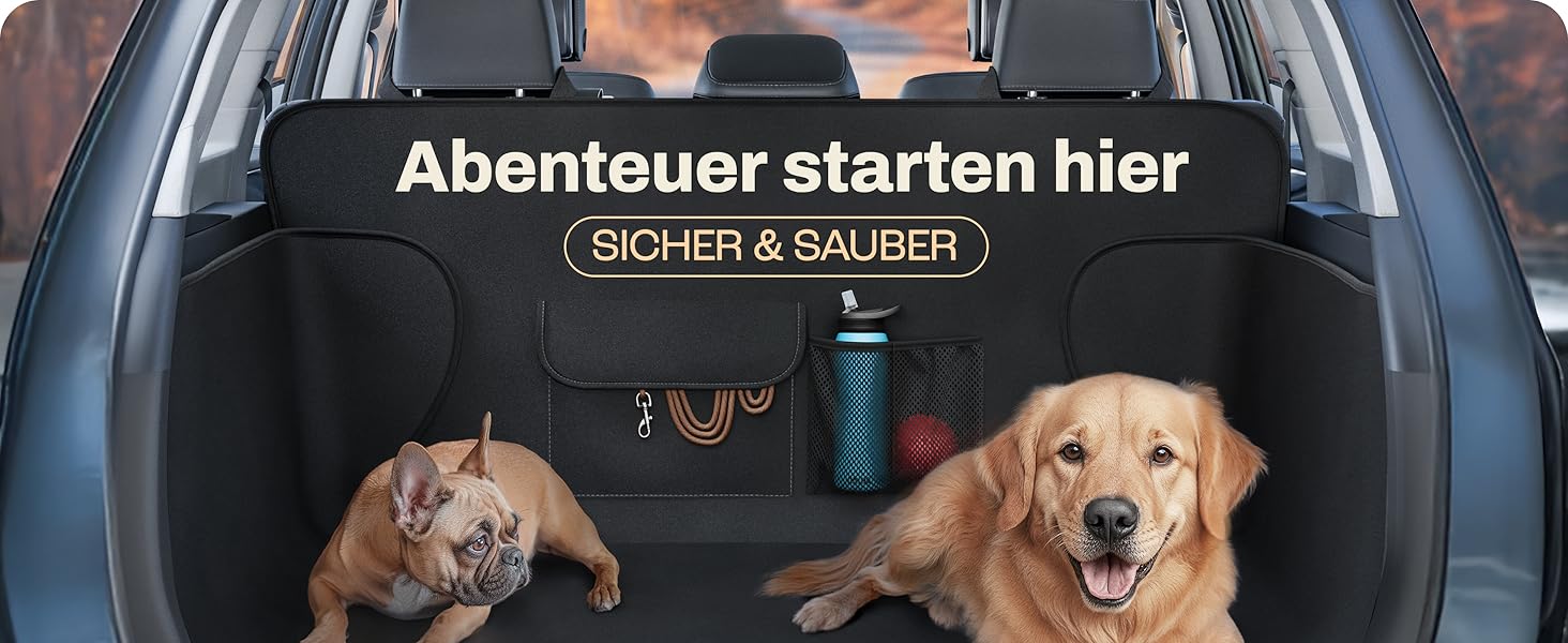Захист для багажника авто для собак HELDENWERK: водонепроникний, з захистом бокових стінок та краю, універсальний, чорний