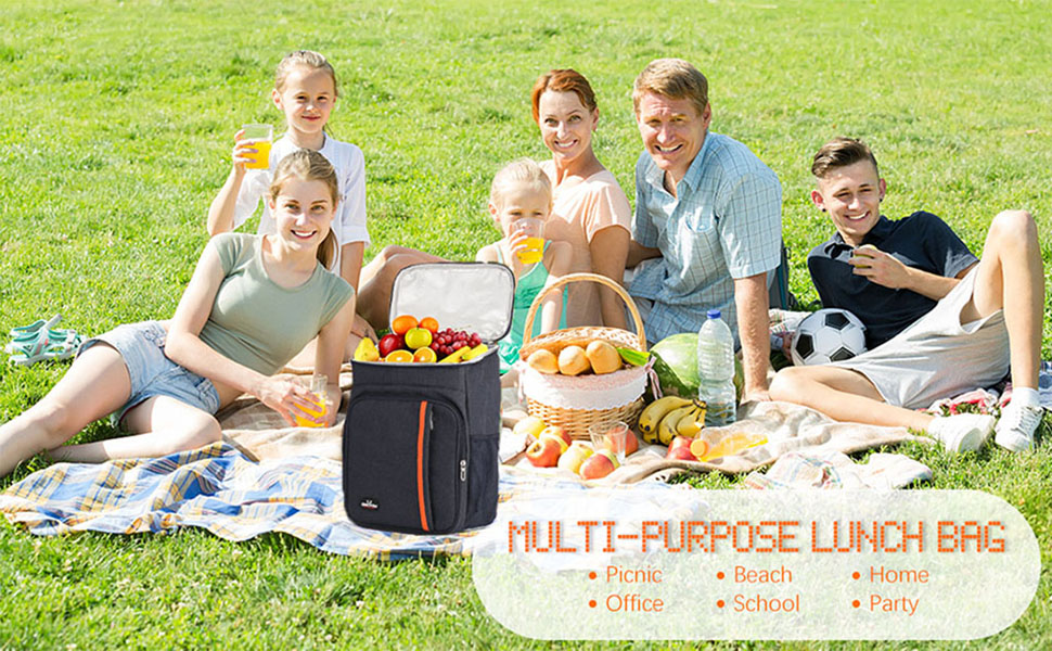 Ізольований рюкзак-холодильник 22L для пікніка, кемпінгу, пляжу, грилю, BBQ, подорожей. Серый.