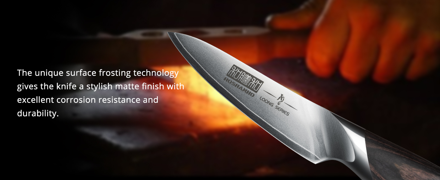 Ніж для чищення HOSHANHO 10 см, професійний ніж для фруктів та овочів, кухонний ніж з високоякісної нержавіючої сталі, ергономічна ручка з гострим лезом, срібний