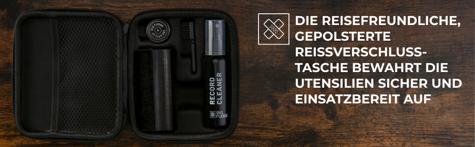 Набір для чищення вінілових платівок Big Fudge 5-в-1: щітка, засіб для чищення голки, сумка – професійний набір для догляду за вінілом