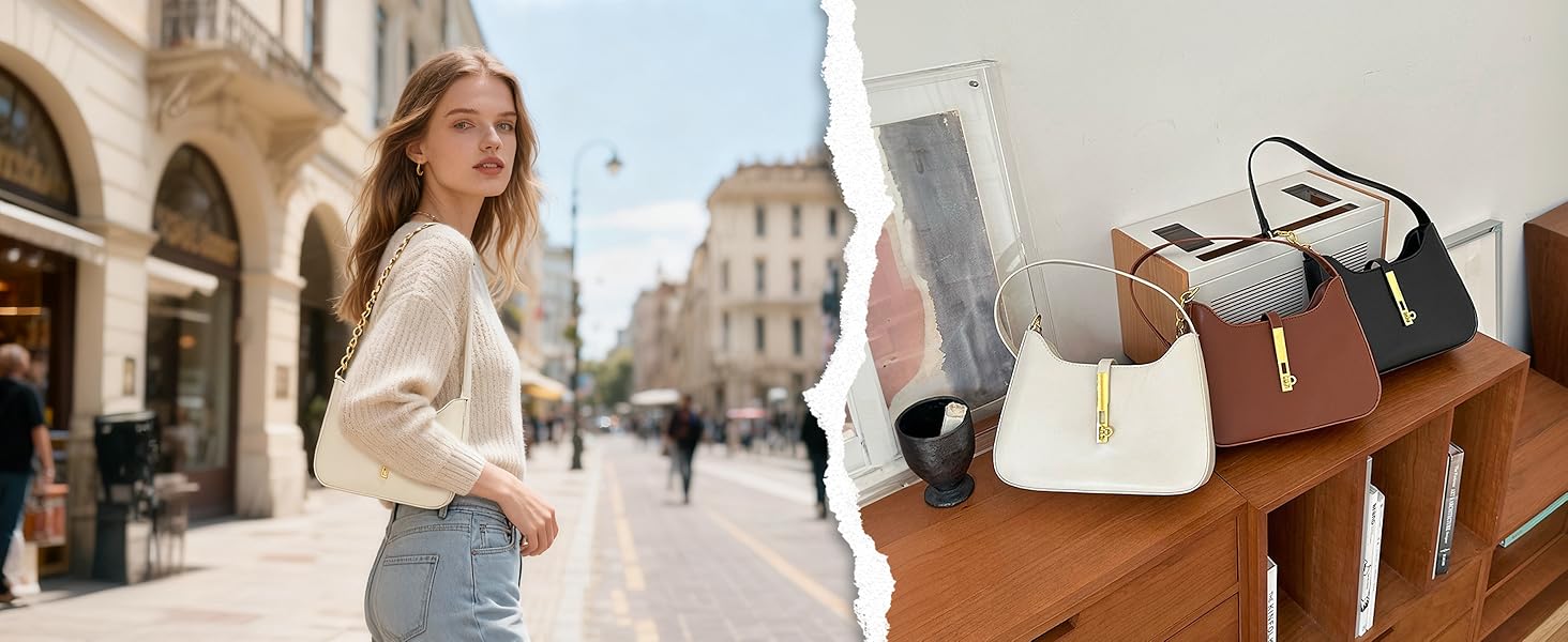 Сумка жіноча маленька через плече Y2K ретро Hobo з екошкіри чорна для повсякдення, вечірки, подорожей та шопінгу