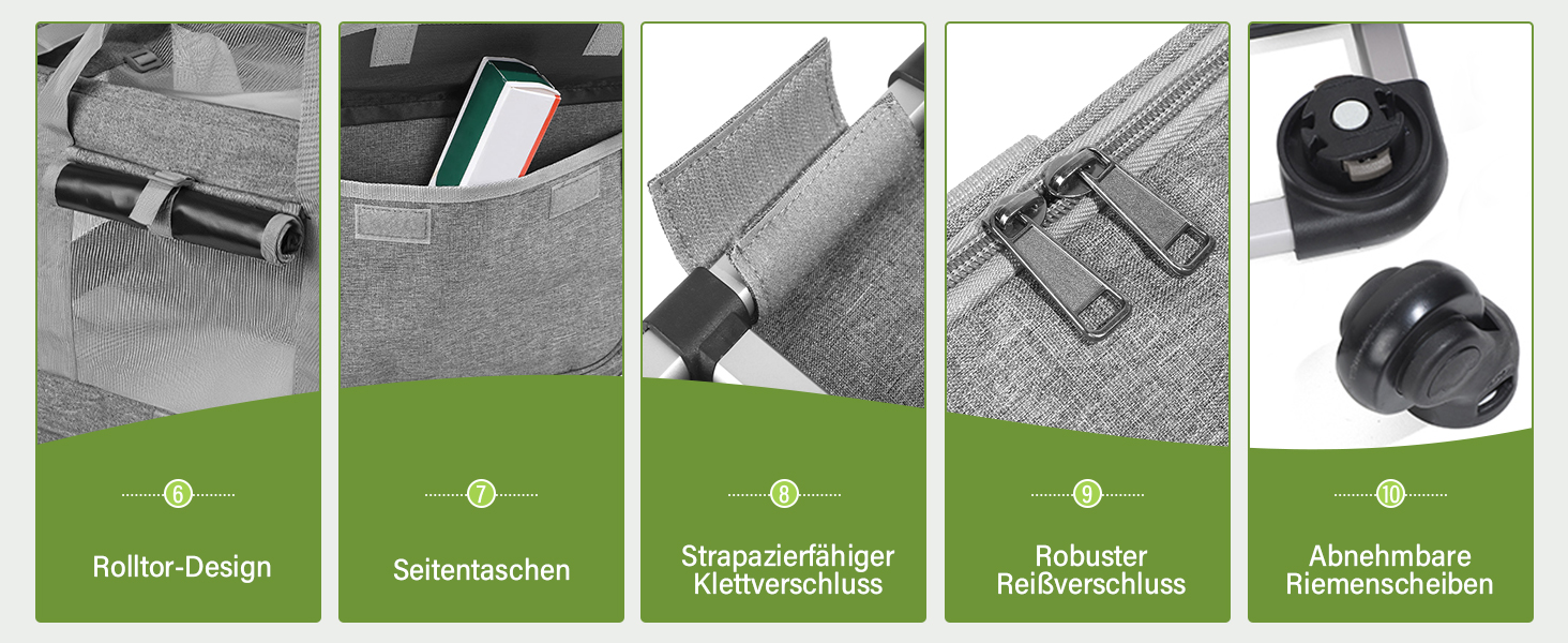 Переноска для тварин ALLSOPETS з колесами для котів та собак, схвалена для авіаперельотів, з висувним ручками, знімними колесами та плечовим ременем, сіра