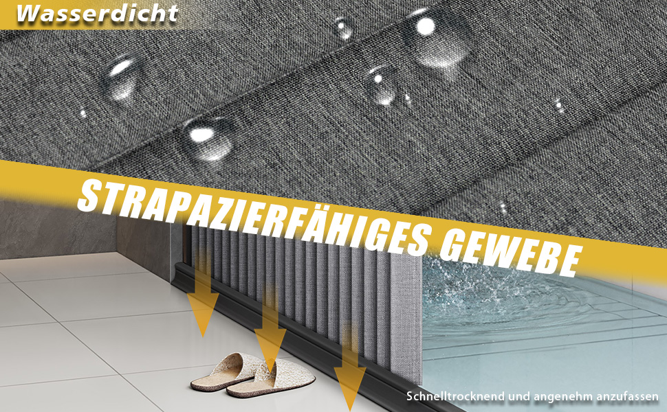 Зручний душовий завіс з льону, вологостійкий, сірий, 120x200 см. Анти-пліснявий, з магнітним кріпленням