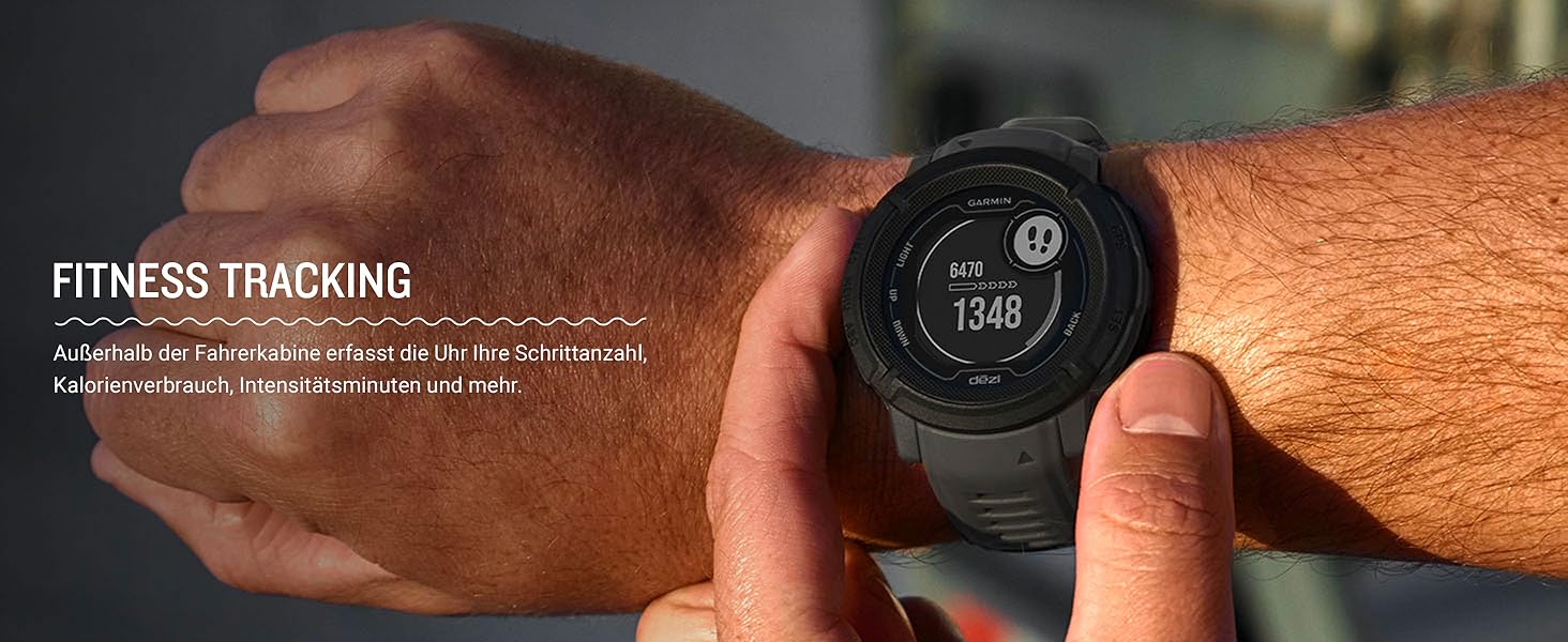 Garmin Instinct 2 Solar – смарт-годинник з GPS, сонячною зарядкою, 45 мм, сірий, для спорту та фітнесу