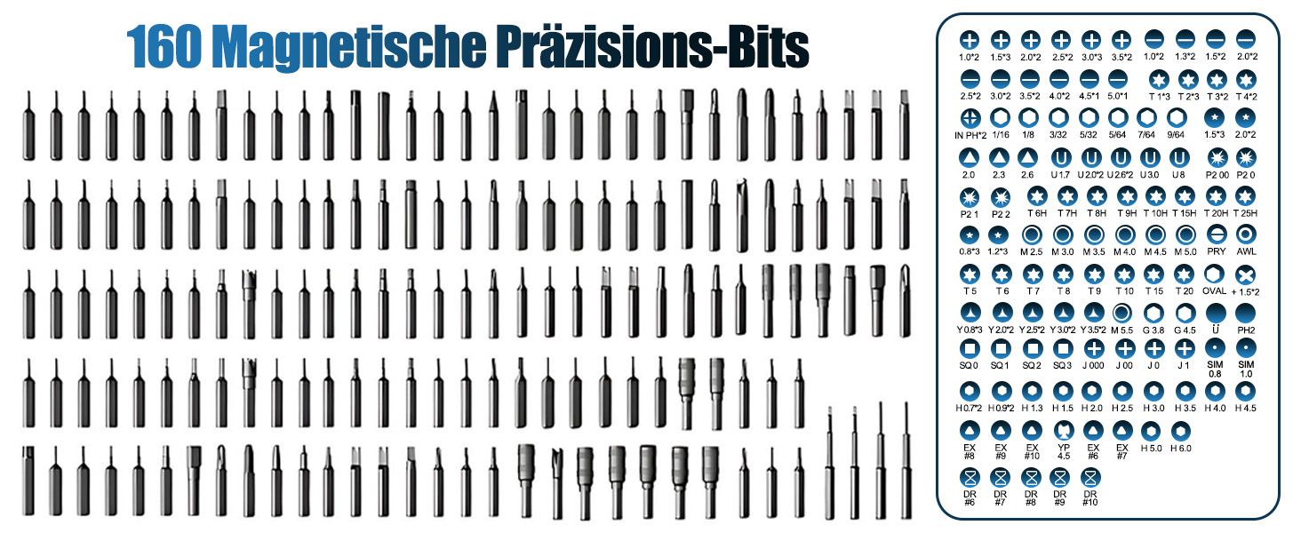 Електрична викрутка QKTYB 181 в 1 з акумулятором, 3.7V, 160 біт, 3 режими, для ремонту iPhone, ноутбуків, окулярів, годинників