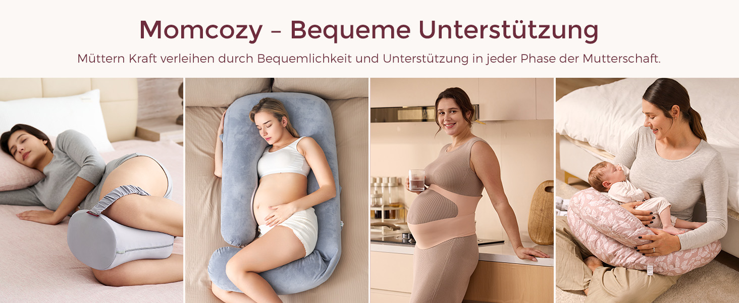 Вагітний подушка Momcozy з кристального велюру - U-подібна подушка для сну на боці (145 см) - для підтримки спини та стегон, сірий колір