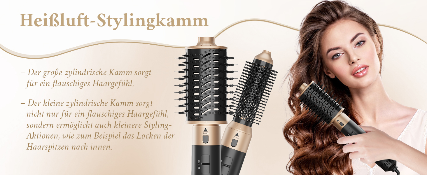 6-в-1 Airstyler Set: Фен, плойка, випрямляч, щітка для об'єму | 1000W, для сухого волосся