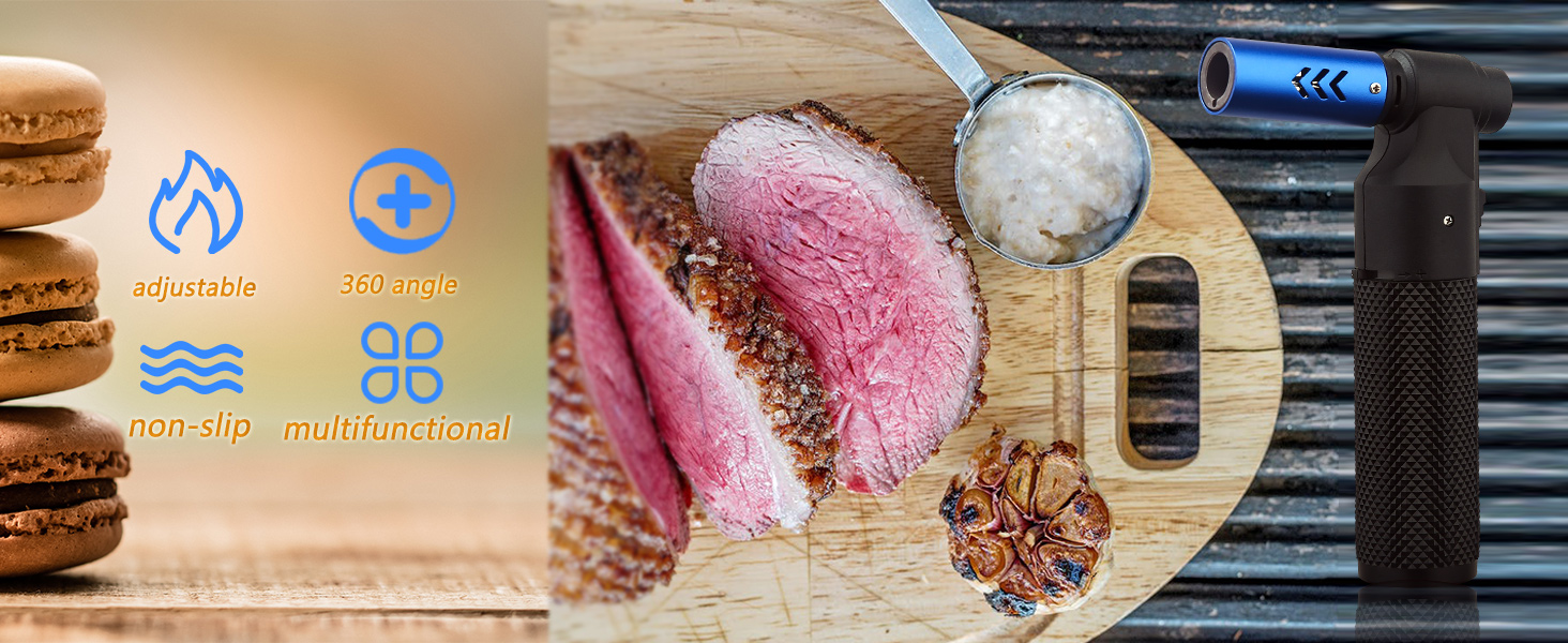 Лампа-пальник Promise з регульованим полум'ям Jet Flame, наповнювана бутаном, для свічок, приготування їжі, гриля, зварювання, полювання (чорна)