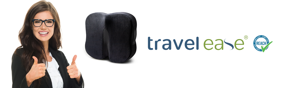 Подушка для сидіння Travel Ease з гелевою пам'яттю, преміум-якість, для офісного крісла, автокрісла, геймінгового крісла (Чорний, Memory Foam)