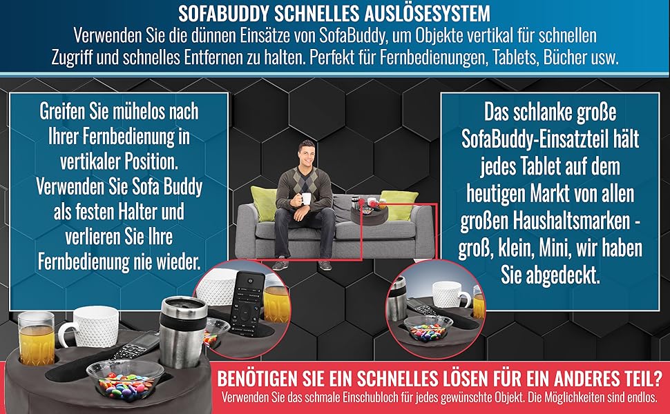 Sofa-Buddy практичний підсклянник для дивана, підставка для чашки на диван – ідеальний аксесуар для вітальні