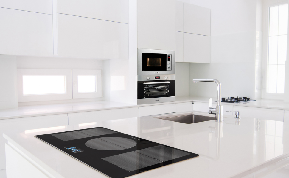 Вбудована мікрохвильова піч CATA MC 25 D ENC Inox, 25л, нержавіюча сталь, 8 автоматичних меню, 5 рівнів потужності, гриль 1000 Вт, таймер, ширина 60 см