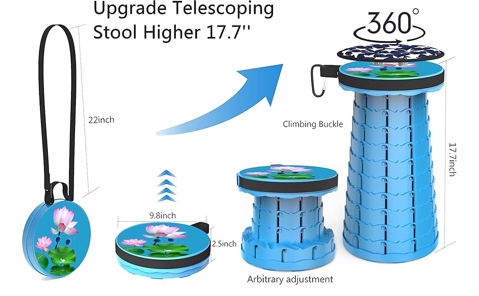 Зручний складаний стільчик Alevmoom з подушкою, для кемпінгу, подорожей та відпочинку на природі (200 кг)