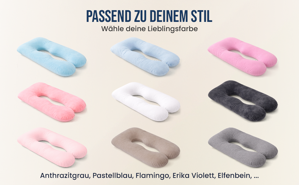 Подушка для вагітних та годування XXL Elfenbein (Ельфенбайн) - для сну на боку, знімний чохол, гнучкий наповнювач