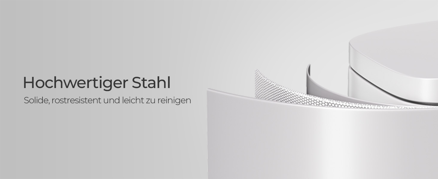 Відро для сміття SONGMICS 30 л з м'яким закриттям, сталеве, з внутрішнім відром, для кухні