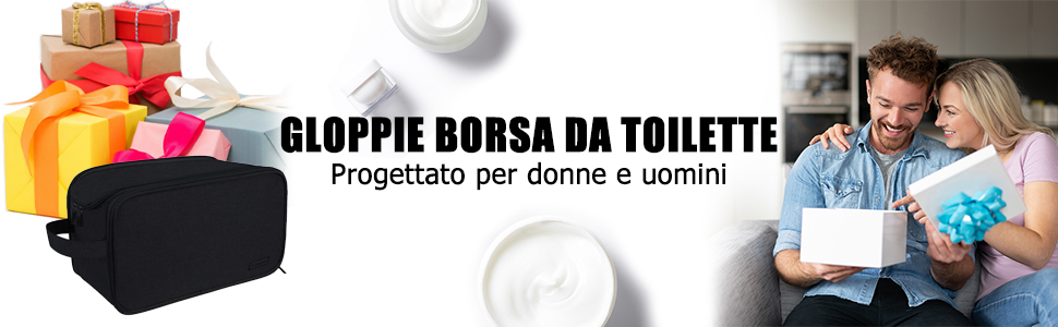 Дорожня косметичка Gloppie XXL 10л, водонепроникна сумка для гігієни з відділенням для мокрих речей, чорна, унісекс