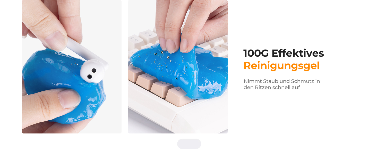 Набір для чищення ноутбука та екрану K&F CONCEPT 6 в 1: гель, спрей, серветка, стік, повітряний дюйма. Сумісний з ПК та телевізором