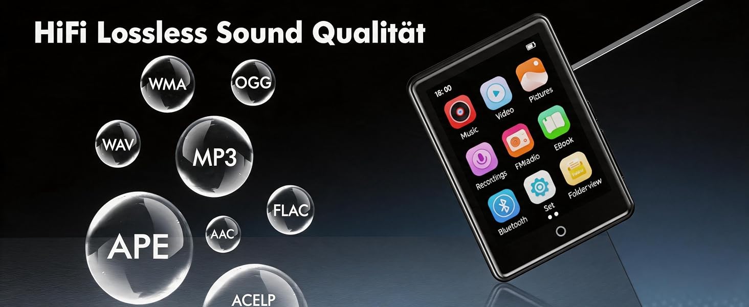 Дитячий MP3-плеєр з Bluetooth 5.3 та динаміком, 2.8