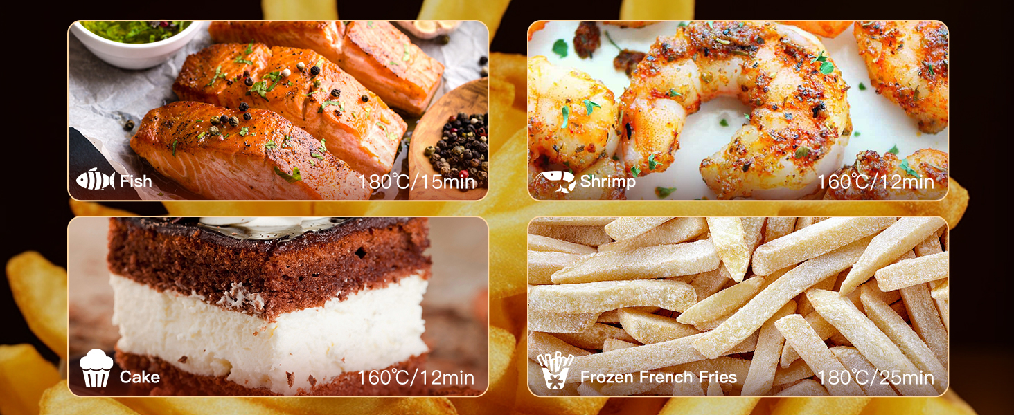 Фритюрниця Aigostar Air Fryer 4L з гарячим повітрям, XXL, без олії, 8 програм, LED-дисплей, 1500W, BPA-free