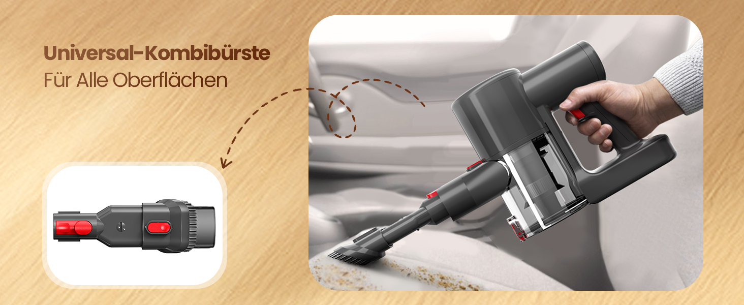 Бездротовий акумуляторний пилосос DP2 з подвійним акумулятором, 45KPa, 60 хвилин роботи, 500W, LED-дисплей, телескопічна труба, вертикальне зберігання, світло GreenEye, ідеальний для шерсті тварин/килимів/твердих підлог, золотий