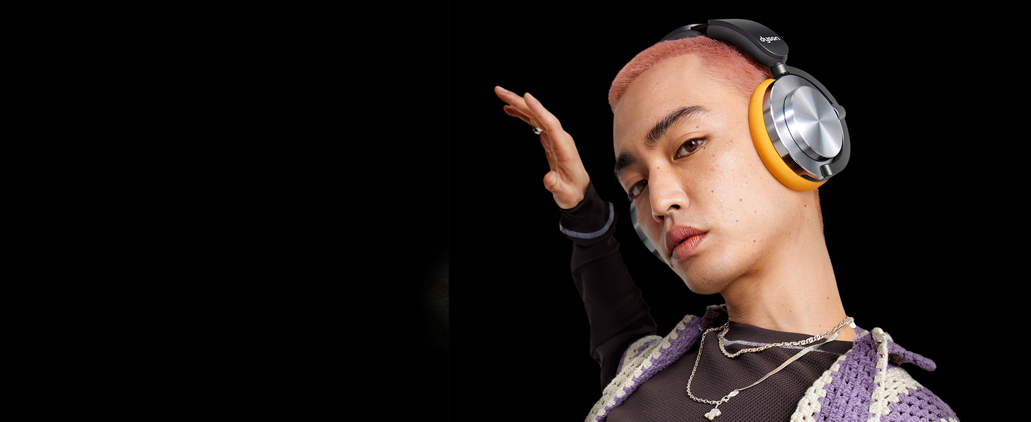 Навушники бездротові Dyson OnTrac™ з активним шумозаглушенням, до 55 год роботи, нічно-синій/мідний