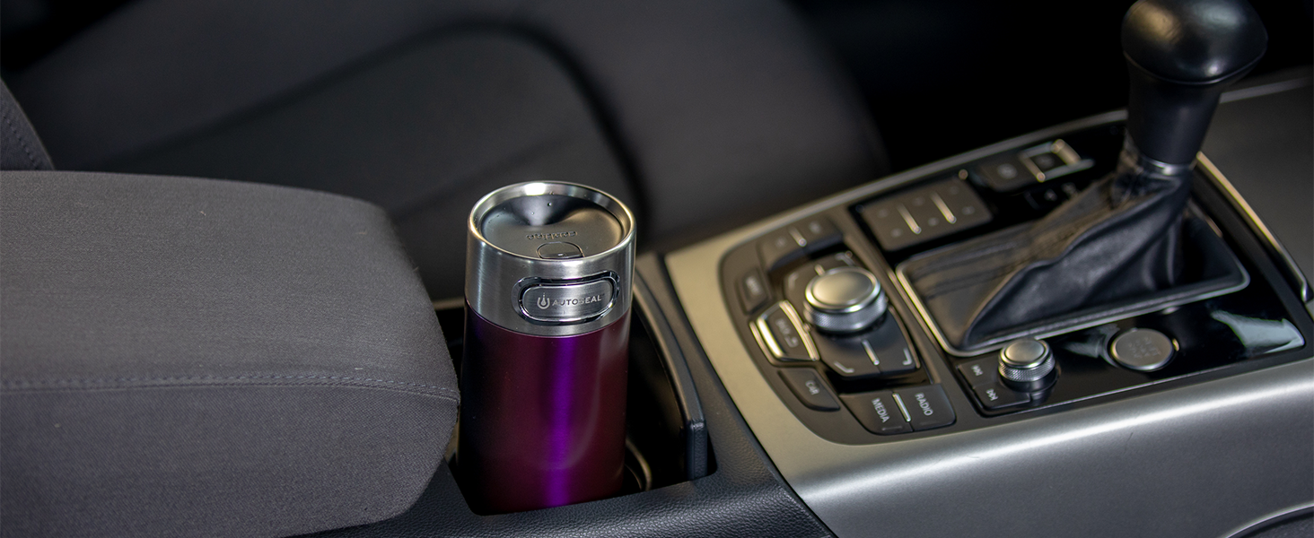 Термокружка Contigo Luxe Autoseal з нержавіючої сталі, 360 мл, виготовлена з BPA-free матеріалів, з невеликим отвором, не протікає, для кави з собою, можна мити в посудомийній машині