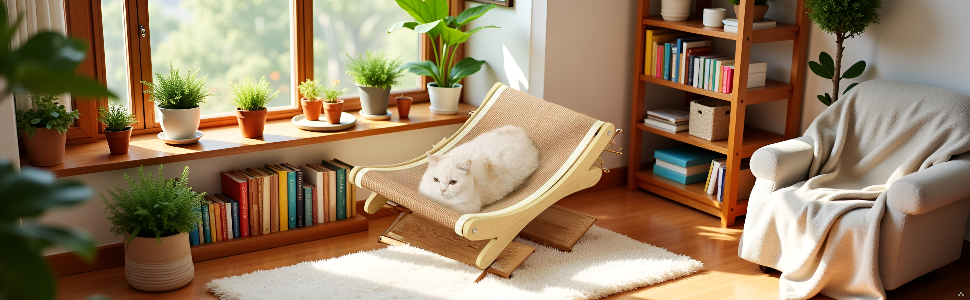 Крісла-лежанки для котів з сизалевим покриттям, гамак, лежанка, крісло-гамак для котів (Хакі)
