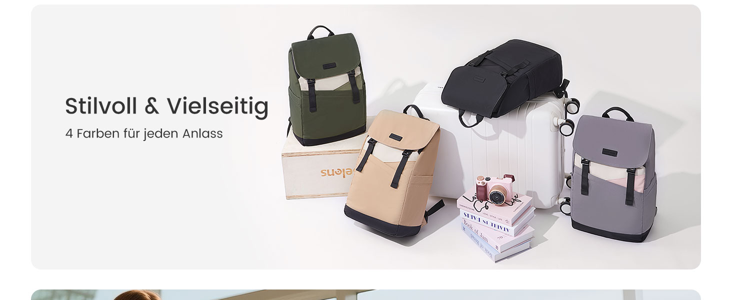 LOVEVOOK Рюкзак для ноутбука 15.6 дюймів, жіночий/чоловічий, для підлітків, універсальний, водонепроникний, для школи, університету, подорожей, роботи, зелений, бежевий, чорний, білий