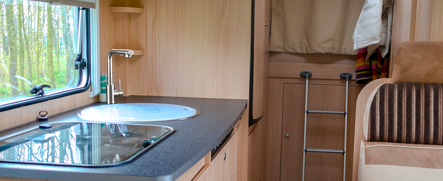 Змішувач кухонний висувний CECIPA з донним виливом, нержавіюча сталь, 2 режими, 360° оберт, високий тиск