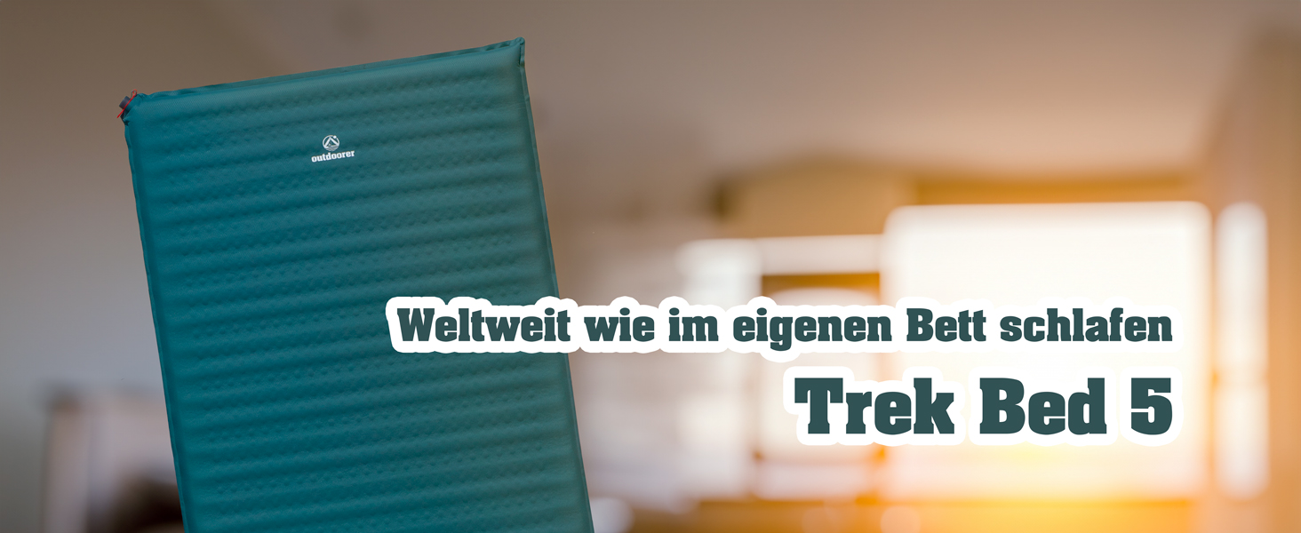 Isomatte Outdoorer Trek Bed 5 - самонадувна, XXL, 5 см, для кемпінгу та авто