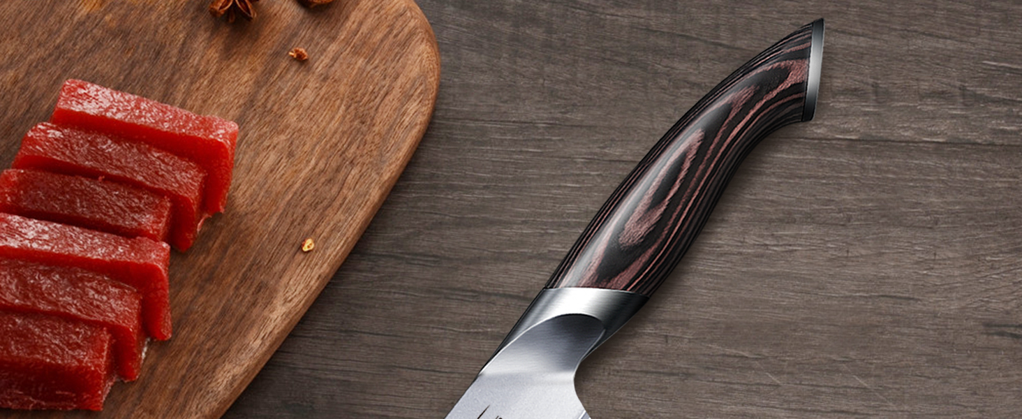 Ніж кухарський HOSHANHO 15 см з нержавіючої сталі, професійний, ергономічна ручка, срібний