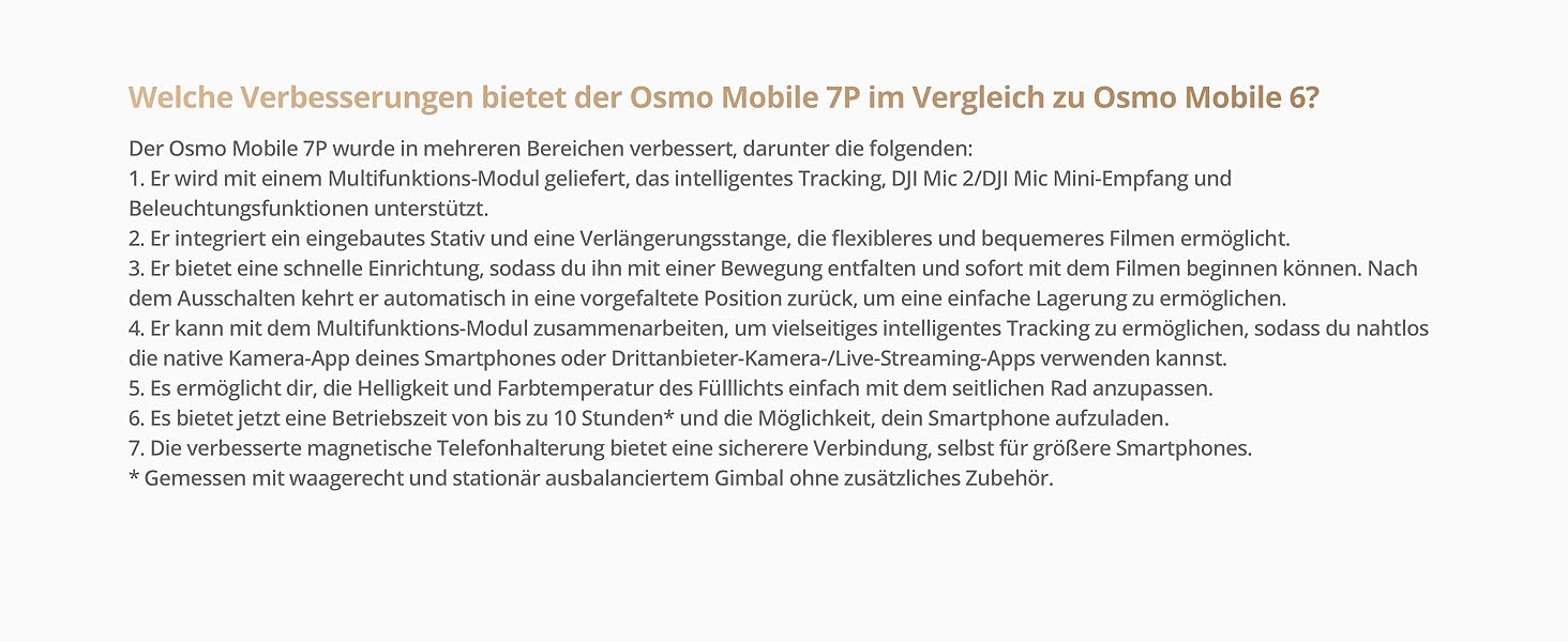 Стабілізатор DJI Osmo Mobile 7P + Mic Mini TX (Polarweiß) – Gimbal для iPhone/Android з мікрофоном, інтегрований штатив та подовжувач, 3-осьова стабілізація