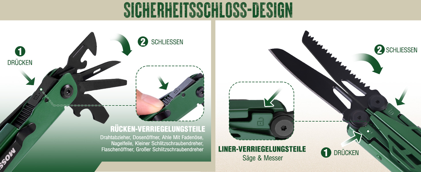 Мультитул Mossy Oak 27-в-1: мультиінструмент, плоскогубці, ніж, набір біт, для кемпінгу, ремонту, з чохлом