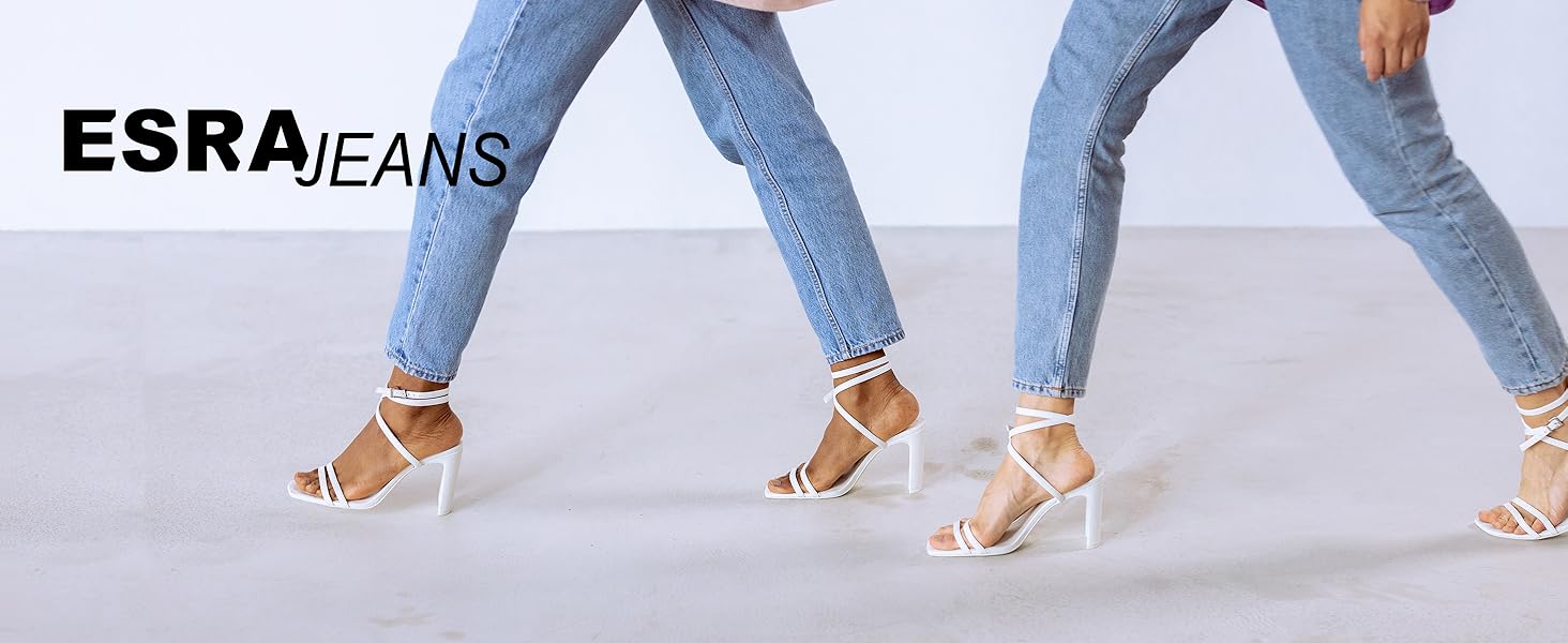 Джинси ESRA жіночі прямі з високою талією, стрейч, модель G200, розмір 34/J560