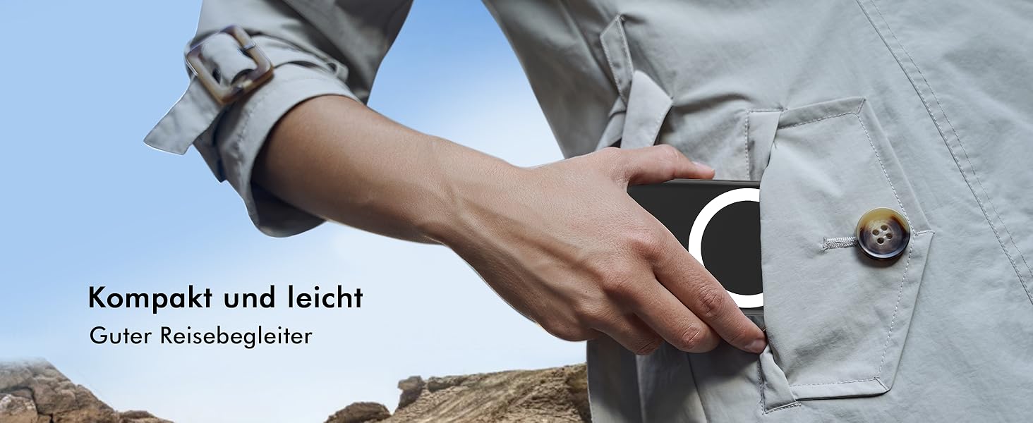 Power Bank MagSafe 5000mAh для iPhone: Швидка зарядка 20W, USB-C, Магнітне з'єднання, Сумісність з iPhone 17/16/15/14/13/12 - Чорний