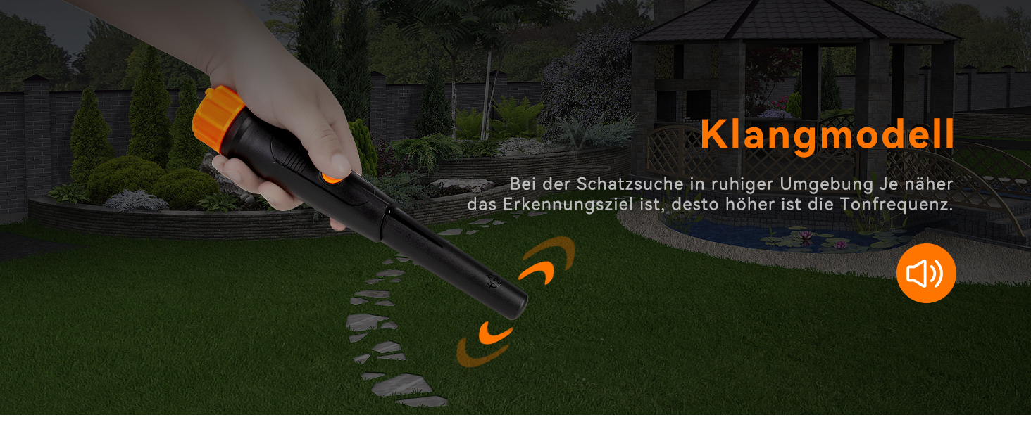 Металодетектор SUNPOW для дітей - водонепроникний, з LCD-дисплеєм, 3 режими, регульована ручка, IP68, чорний