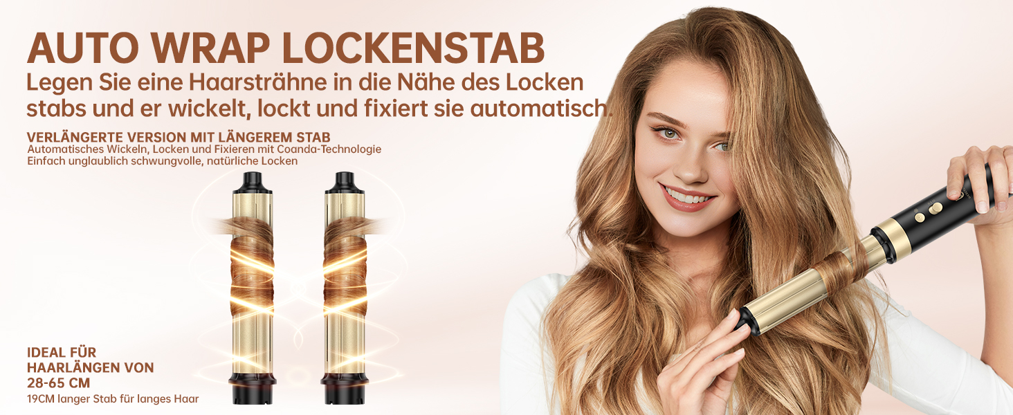Webeauty Airstyler 7-в-1: Фен-щітка, плойка, випрямляч, 110000 об/хв, 25 м/с, 500 млн негативних іонів