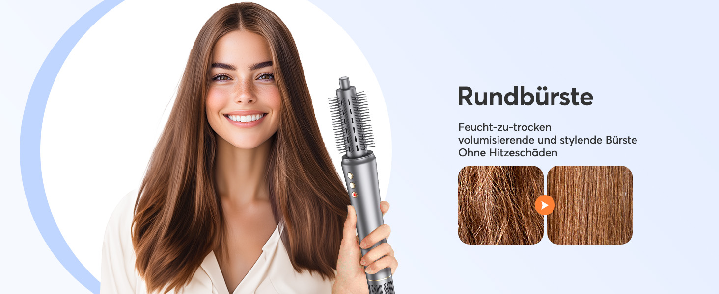 Airstyler 5 в 1 Bopcal: Іонізатор, Фен, 160000 обертів/хв, для швидкого сушіння, об'єм та локони, подарунок для жінок. Чорний.