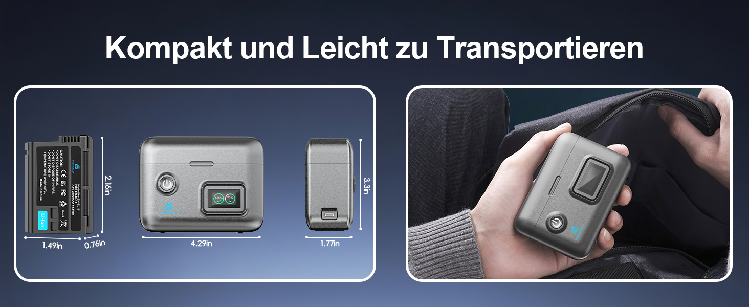 Акумулятор Homesuit EN-EL15c/a/15 (2шт) з LCD зарядним пристроєм для камер Nikon Z5, Z6, Z6II, Z6III, Z7, Z8, D7500, D7000, D7100, D7200, D500, D600, D610, D750, D780, D800, D810, D800E, D810A, D850